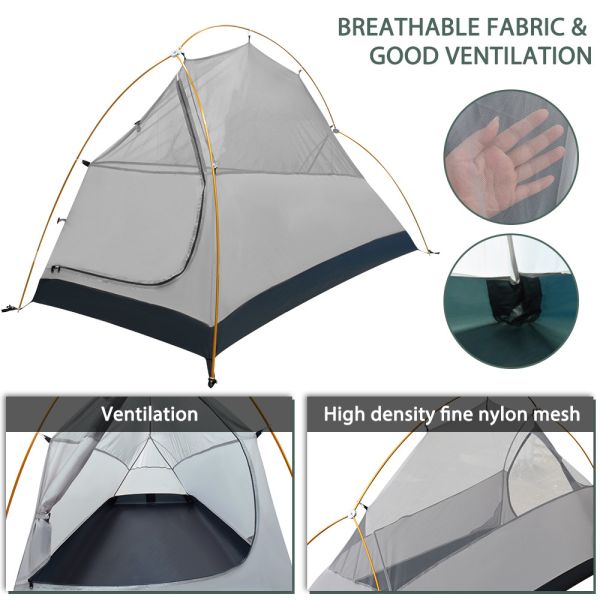 1 Person L205cm Ultralight 1.8kg Pop Up Camping Tent