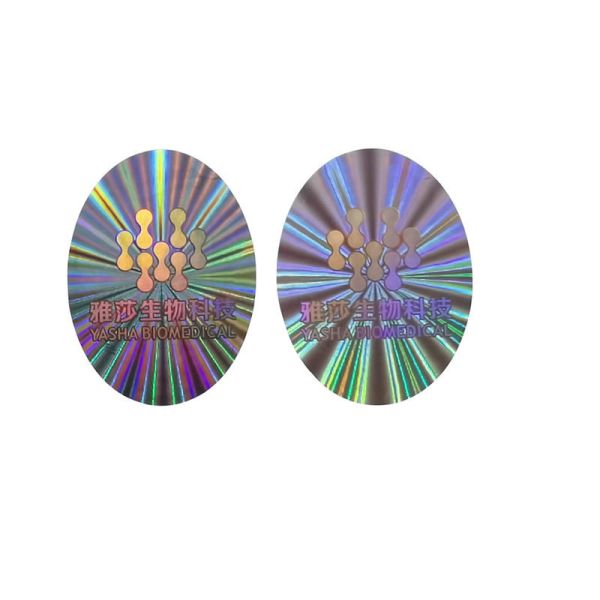 Custom Laser Holographic Vinyl Stickers Adhesive Die Cut Glitter Security Logo