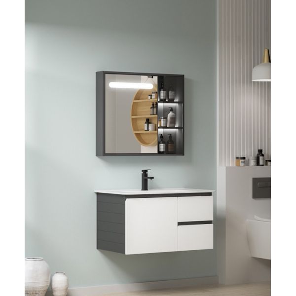 T&F Bathroom Vanity Units , Space Saving Vanity Cabinet With Mirror