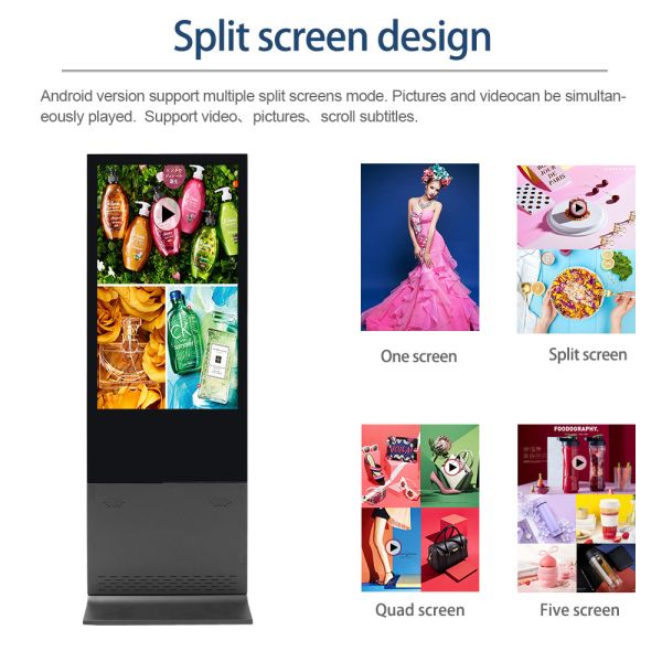 Touch Screen Digital Signage Advertising Totem Indoor 55 Inch Interactive