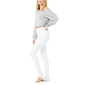 Dropped Off Shoulder Cuffed Sleeves Women Workout Hoodies 200gsm