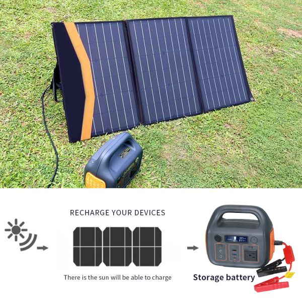 Home 110v 220v Camping Solar Generator 300W outdoor portable power station with car start