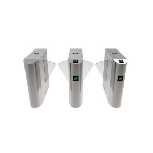 980mm Waist Height RS232 Retractable Flap Barrier Turnstile