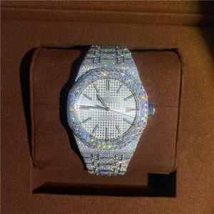 Cheap Bust Down Watch Full Iced Out Diamond Watch Moissanite Diamond Wrist Watch wholesale