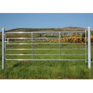 Livestock Steel Farm Gates Padlockable Sliding Latch Adjustable Hinge