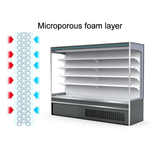 Open Vertical Showcase Freezer Supermarket Display Merchandiser Refrigerator