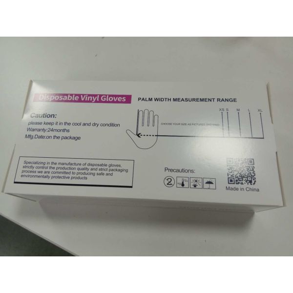 Disposable Vinyl Examination Gloves Powder Free 3.0g 3.5g 4.0g 4.5g