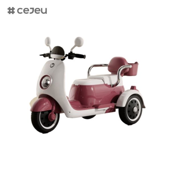 CJ-689-2 6V4 One-button start/early education function/USB/light/with storage box,Electric car for kids for boy and girl