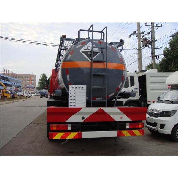 Red FAW 15000L 8×4 Hydrochloric Acid Tanker Truck Diesel Fuel Type Manual Transmission