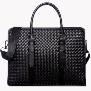 China Classic Weaving Men'S Cowhide Laptop Messenger Bags on sale