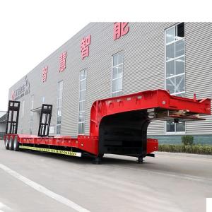 Cheap 24V Low Bed Semi Trailer 100 Tons 6 Axles In Three Lines Gooseneck Drop Deck Truck wholesale