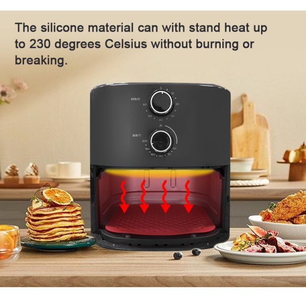 Food Grade Silicone Kitchenware Set , Heat Resistant Air Fryer Silicone Mat