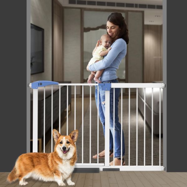 EN17 Doorways Heavy Duty Baby Gate , Detachable Extra Wide Pressure Safety Gate
