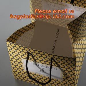 Cheap Profession hot stamping printed exquisite hello kitty paper bag with rope handle:600pcs/carton,Carrier Black Paper Bag wholesale