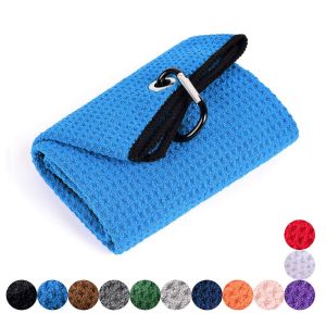 Bulk Microfiber Polyester Golf Towels Tri-Fold For Sublimation