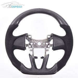 Cheap 2022 Gloss Honda Carbon Fiber Steering Wheel Civic Alcantara 35cm wholesale
