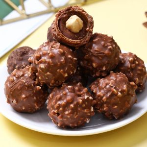 Premium Truffle Chocolate Box Set Holiday Gift Gold Chocolate Balls