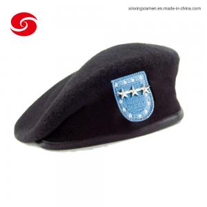 Cheap Wool Military Beret Cap With Embroidery Emblem Cusomize Color wholesale
