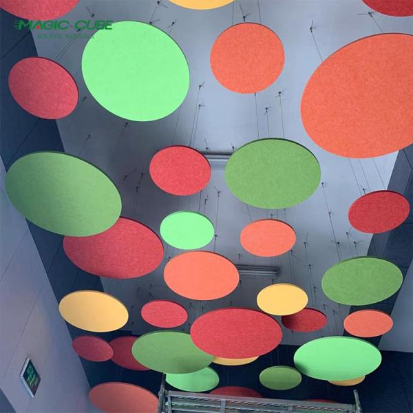 Modern Design PET Ceiling Acoustic Panel Fire Retardant For Studio NRC 0.9