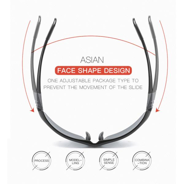 Cycling Running Sports Polarized Sunglasses Rectangle Half Rim Women Men