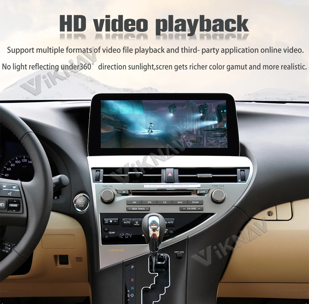 LEXUS RX 2009-2014 Aftermarket Bluetooth Car Stereo Radio Upgrade 12.3 Inch Touchscreen