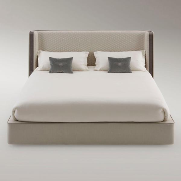 Leatherette 1.8m Luxury Modern King Bedroom Sets 200cm Luxury Fabric Bed