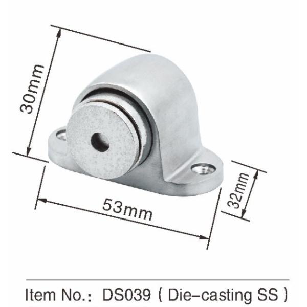 Zinc Alloy Interior Magnetic Door Stop Floor Mounted Magnetic Door Holder