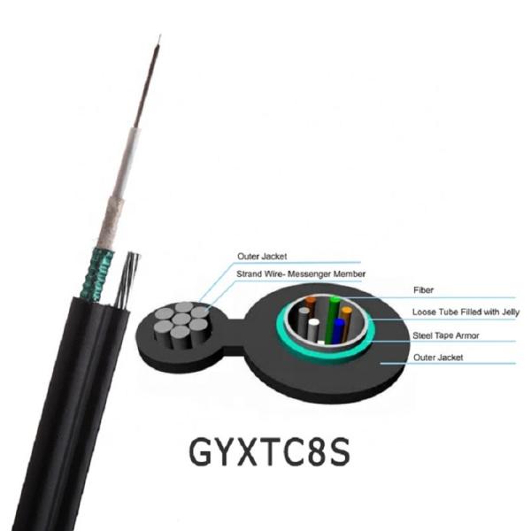 Uni Tube GYXTC8S Figure 8 Optical Fiber Cable Self Supporting 12 Cores
