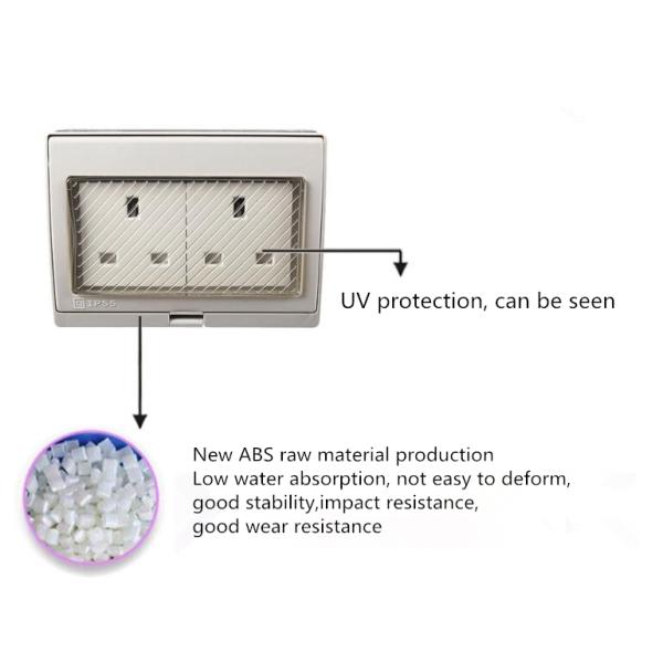 Outdoor Parking Lot Two British Wall Switch Socket Open Angle Up To 90°