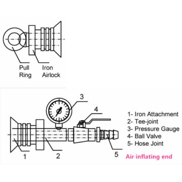 Industrial Boat Lifting Airbags 2 Cord Heavy Object Rubber Boat Launching Airbag