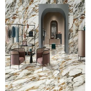 Golden Black Glazed Porcelain Tile Shower Room Ceramic Wooden Floor Slate Heat