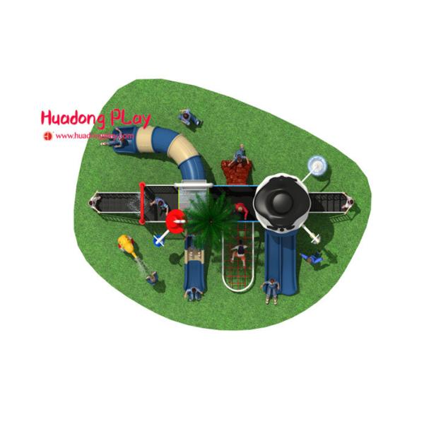 Adventurous Water Park Playground Equipment , Attractive Water Park Slide 820*530*410cm