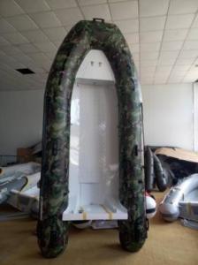 Cheap 380Cm double flat bottom Aluminum Rib Boat with front locker in camouflage color wholesale