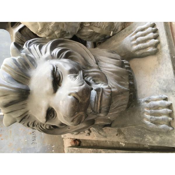 Entrance Outdoor Metal Sculpture Cast Bronze Metal Lion Statue