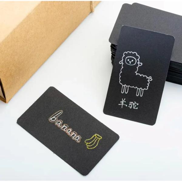 Paper Blank Kraft Business Cards DIY Graffiti Business Card Word Memory Card