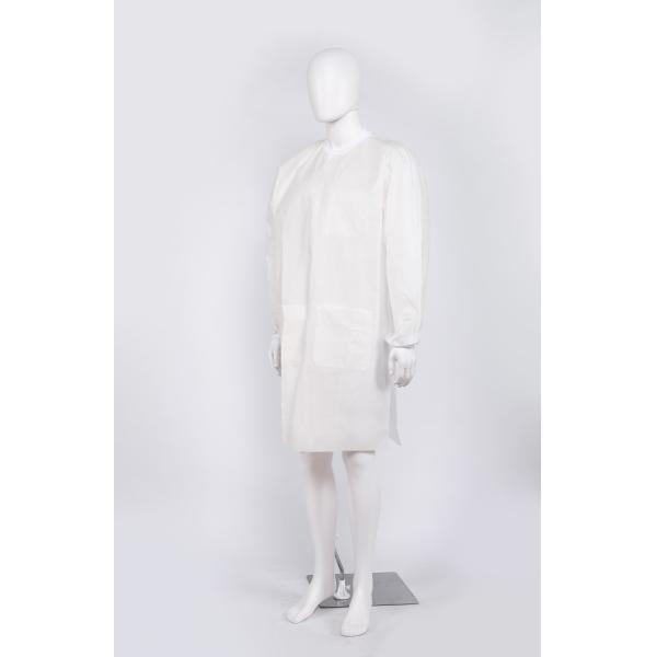 S&J Disposable OEM Factory supply Accept Custom Color and Design SMS PP Nonwoven Men Women Lab Coat