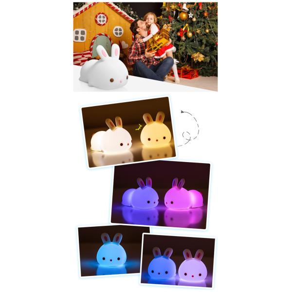 CE 0.45W 16 Colors Touch Remote Warm White Night Light For Girls