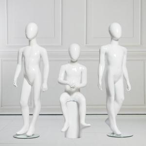 Cheap White Full Body Child Mannequin FRP For Clothing Display Show Window wholesale