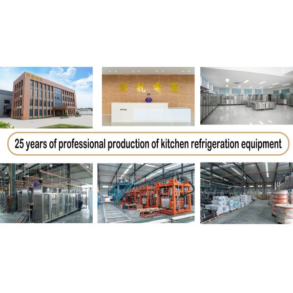 High End 4 Door Commercial Freezer 1500L Direct Cooling Dual Temperature Refrigerator Freezer