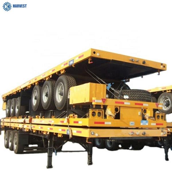 Max Payload 45Ton 4 Axle 40ft Transport Flat Bed Heavy Duty Semi Trailer