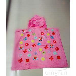 Cheap Cartoon Design Childrens Poncho Beach Towels 100% Machine Washable Cotton wholesale