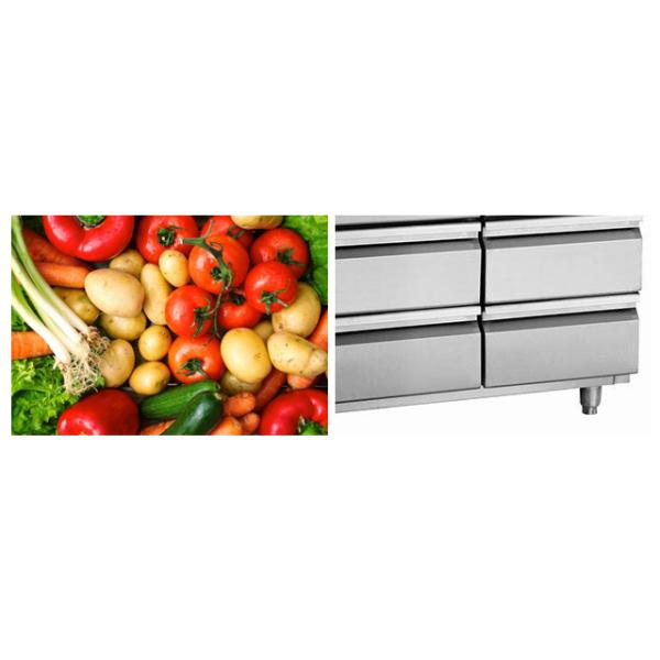 300L Industrial Undercounter Fridge , 385W Commercial Kitchen Refrigeration Equipment for keep food fresh
