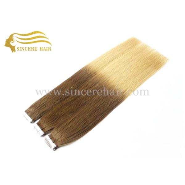 Hot Selling 24 Inch Ombre Blonde Double Drawn Seamless Tape In Remy Human Hair Extensions for sale Hot Selling 24 Inch Ombre Blonde Double Drawn Seamless Tape In Remy Human Hair Extensions for sale