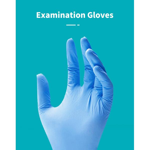 OEM Blue Latex Surgical Gloves , Disposable Latex Medical Examination Gloves