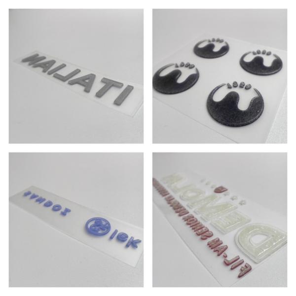 Durable Silicone Heat Transfer Labels Washable Heat Transfer Clothing Tags Eco Friendly