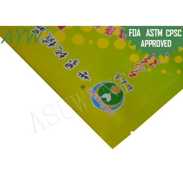 Food ingredient packaging Plastic Pouches Moisture Proof , Zip lock Bag Stand