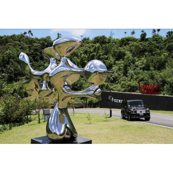 Large Garden Ornaments Statues , Stainless Steel Outdoor Deco Garden Art Sculpture