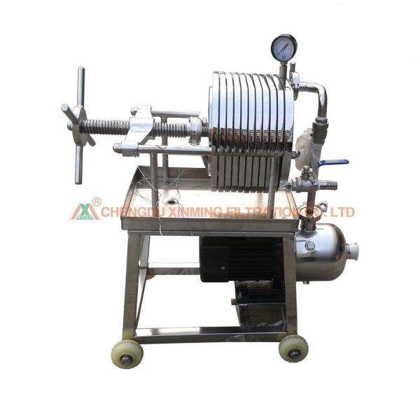 High Pressure Hydraulic Compress Filter Press Stainless Steel 304 / 316 Material