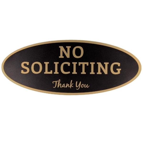 House Custom Reflective Sign Metal Oval No Soliciting Sign Printable