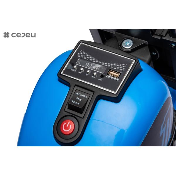 Electric Kids Motorcycle Toy, Music & Lights, Hand Acceleration & Foot Brake, 6V4.5AH